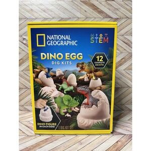 National Geographic Dino Eggs Dig Kit Set, Kids STEM Dinosaur Classroom Activity